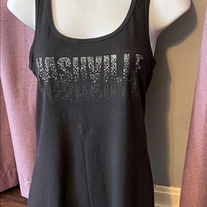 Black Tank with Nashville Bling!